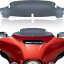 Smoke 4.5" Motorcycle Wave Windshield Windscreen Compatible for 2014-2023 Harley Davidson Touring Street Glide Electra Glide Tri Glide FLHX FLHXU FLHTC FLTR FLTR FLHTK FLHXSE