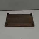 Amyhill Wood Pedestal Stand Kitchen Soap Tray Farmhouse Wooden Riser Stand for Kitchen Bathroom Counter Table Decor Plant Candle Vases Display (Dark Brown, 12 x 7 inch)