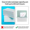 2Pcs Diaper Wipes Dispenser, Refillable Wipe Container, Wipe Container with Sealing Design Lid, Keep Wipes Fresh,Wet Wipes Cases (White/Green)