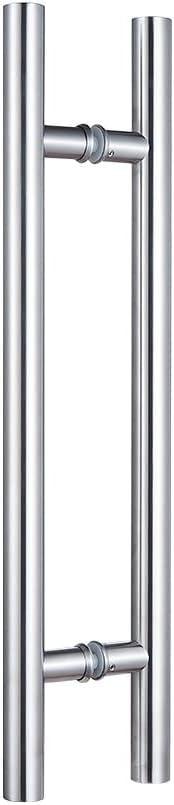18inch/Thick 1.2mm/304 Push Pull Door Handle Solid Standoffs Heavy-Duty Commerial Grade-304 Stainless Steel Door Handle,Long Door Handle,Barn Door Pull Handle,Glass Door Handle (18inches(1.2mm thick)) (Silver)