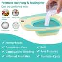 Sitz Bath, Portable Sitz Bath for Toilet Seat, Sitz Bath for Hemorrhoids, Sitz Bath for Postpartum Care, Toilet Basin for Women Men Adults, Sits Bath Soak Salts Tub, Hip Bath Bowl, Green