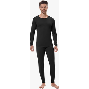 Mens Thermal Underwear Set with Lightweight Ultra Soft Fleece Lined,Long John Set, Skiing Base Layer (XL)