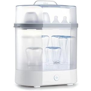 Chicco 3-in-1 Modular Electric Steam Sterilizer for Baby Bottles, Feeding Accessories, and More | Eliminates 99.9% of Germs | 3 Configurations | Automatic Shut-Off and Quiet Operation