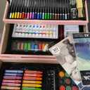 YArt Set, 168 Pack Wooden Art Stuffs, Painting Drawing Kits with 3pc Coloring Books, Oil Pastels, Watercolor Paints, Art Crafts kit, Deluxe Gift for Artist Beginners Kids Girls Boys