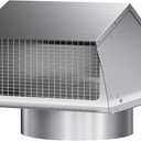 Roof Vent Cap 4 Inch Removable Roof Vent Dryer Vent Cap Stainless Steel Attic Vent Cap with Damper