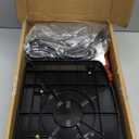 TVON Mobile TV Stand with Power Outlet, Tilt Rolling TV Cart for 23-65 Inch LCD LED OLED Flat Curved Screen TVs up to 88 lbs, Height Adjustment Portable TV Stand on Wheels, Max VESA 400x400mm (Black)