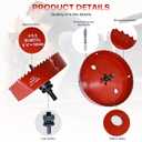 4 Hole Saw for Recessed Lights, 4Inch Hole Cutter with Dust Bowl Catcher for Led Recessed Lighting 4 Inch and Wood Metal Drywall, Bi-Metal Construction