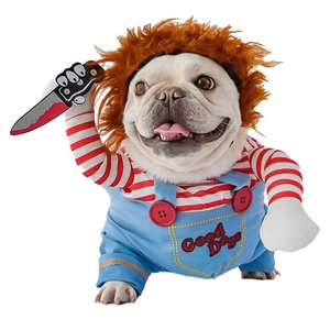 Pet Deadly Dog Costume, Cute Dog Cosplay Halloween Christmas Funny Pet Clothes Party Costume for Small Medium and Large Dogs (Small)