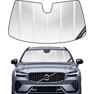 Pigenius Windshield Sun Shade for Volvo XC60 2018-2026. Reflective Aluminum Film Front Window Sunshade - BLAZBLOCK