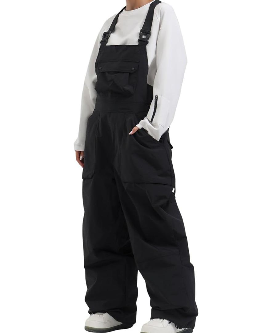 GSOU SNOW Men Snow Pants Snowboard Bibs Baggy Women Ski Pant Snow Bibs Overalls Waterproof Windproof Insulated M