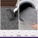 DEXI Dirt Trapper Door Mat, 31x48 Washable Doormat, Dirt Resistant and Absorbent, Easy Clean Low-Profile Floor Rugs for Entryway, Front Door, and Inside Entrance, Dark Grey