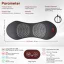 3 in 1 Upadate Rechargeable Electric Lumbar Support Pillow with Adjustable Height for Bed and Chair,Cordless Back Massager for Pain Relief Deep Tissue,Back Massager with Heat for Home & Office