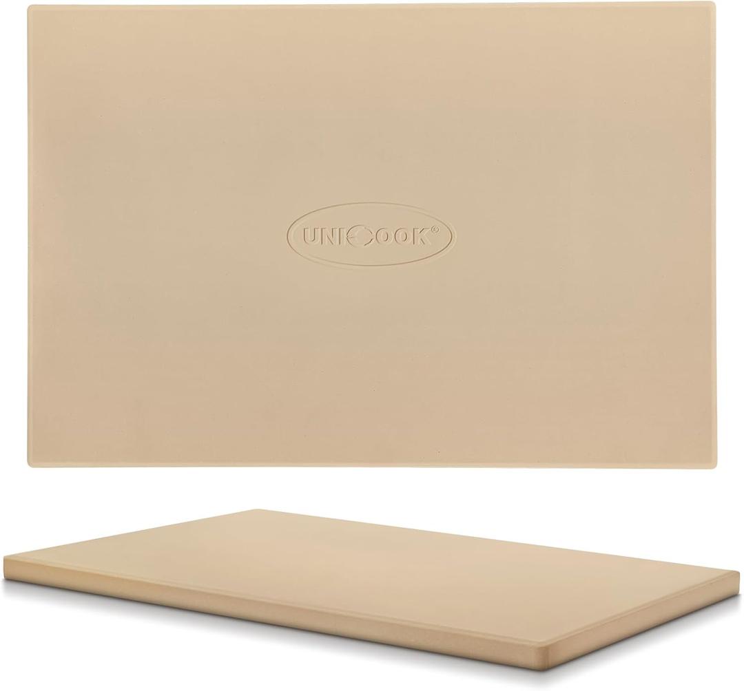 Unicook Large Pizza Stone for Oven 20 Inch, Rectangular Baking Stone 20" x 13.5" x 0.6", Heavy Duty Cordierite Bread Pan, Thermal Shock Resistant, Ideal for Baking Large or 2 Personal Pizzas