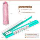 Mahjong Racks with Pushers - Set of 4 Clear Acrylic Mahjong Racks and Bag for American Mahjongg Accessories