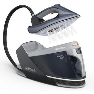 Steam Iron with LED Display, 1800W Steam Station, 1.5L Removable Water Tank, Auto Shut-Off, Ceramic Soleplate, Anti-Drip, Self-Cleaning, Steamer