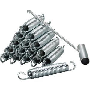 Trampoline Springs Heavy Duty 7Inch Stainless Steel Trampoline Replacement Springs Universal Trampoline Accessories with Spring Tool with 16 Pack