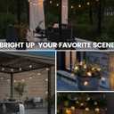 Outdoor String Lights with Remote 50FT - Dimmable Patio Lights with Waterproof G40 LED Globe Bulbs, Connectable Shatterproof Hanging Lighting for Outside Bistro Garden Backyard Deck Decor