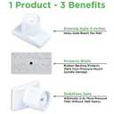 Wall Nanny Extender -4 Inch Baby Gate Extension Guard (Made in USA) Extends Pressure Mounted Gates - Protects Walls, Stabilizes Gate, for Child, Pet Gate & Dog Gate, Protector Works on Stairs, 4 Pack