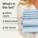 Queen 6 Piece Sheet Set - Comfy, Breathable & Cooling - Hotel Luxury Bedding for Women, Men, Kids, Teens & Children - 1 Flat & 1 Fitted Sheet & 4 Pillowcases w/ Deep Pockets - Wrinkle Free - Sky Blue
