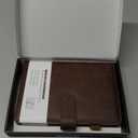 Lined Journal Notebook for Men, Leather Hardcover Notebook with Pen, A5 Journaling Notebooks for Work, 200 Pages 100 GSM Thick College Ruled Diary for Writing, Business, Office 5.75" x 8.38" Brown