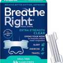 Breathe Right Nasal Strips | Extra Strength | Clear | For Sensitive Skin I Drug-Free Snoring Solution & Nasal Congestion Relief Caused by Colds & Allergies | 44 Count