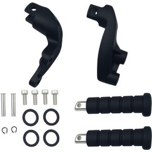 Foot Pegs Rear Passenger Footpegs Foot Rests Pedal & Mount Fit for for Indian Scout 2015-2025 Scout Sixty 2016-2025 Bobber 2018-2025 (Sand Black, Foot Pegs 108) Black