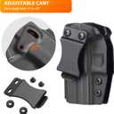 IWB Kydex Holster for Glock 43 G43X 43X MOS G48 MOS, Optic Cut Belt Carry, Right/Left Hand Black