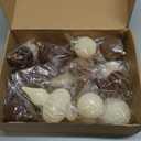 18Pcs Velvet Christmas Tree Ornaments Set, Flocked Hanging Christmas Balls Ornaments, Shatterproof Khaki Brown White Hanging Balls Decorations Assortment for Xmas Tree Holiday Winter Party Decor