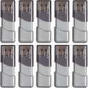 PNY 32GB Turbo Attach 3 USB 3.0 Flash Drive, Silver (Pack of 10)