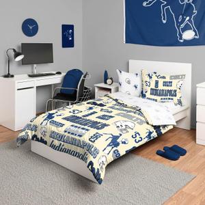 FOCO Unisex-Adult NFL Team Logo Bed in a Bag Comforter Sheets Pillow Cases Bedding 5-Piece Set