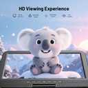 POFOTO 12.5" Portable DVD Player with 10.5" HD Swivel Screen, 6-Hour Battery Life, Car DVD Player with Dual Speakers, Supports CD/DVD/USB/SD Card, Include Car Headrest Mount and Remote Control