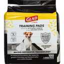 Glad for Pets Activated Carbon Puppy Training Pads with Anti-Microbial Technology, Odor Control Pee Mats for Dogs, 6-Layer Leak-Proof Heavy Duty Indoor Potty Pads, 23 x 23 Inches, 100 Count