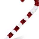 N&T NIETING Christmas Candy Cane, 50Inch Tinsel Christmas Candy Cane Hanging Ornament Candy Cane Stick for Christmas Xmas Decorations (Red & White)