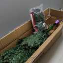 5 Ft Pencil Artificial Christmas Tree with 550 Branch Tips, Spruce Green,180 LED Warm White Lights, Include Metal Stand, UL Plug in, Slim Skinny Xmas Pencil Tree Decor for Holiday Home Indoor Outdoor