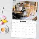 4 x 2026 Wall Calendar,Calendar 2026, January 2026 - December 2026, Wall Calendar Cat Kitten, 11" X 17" Opened,Full Page Months Thick & Sturdy Paper for Calendar Organizing & Planning