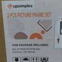 Upsimples 8x10 Picture Frame Set of 3, Made of High Definition Glass for 8 x 10, Wall and Tabletop Display Thin Border Photo Frames for Home Decor, Gold