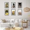 11x17 Picture Frames Set of 5, Black Photo Frames with 9x15 Mat for Photos, Posters, Prints, Wall Mounting Display, Shatter-Resistant Plexiglass Front