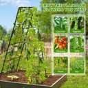 2 Pack 50" Tall A Frame Trellis for Climbing Plants Outdoor (50" X 17") Heavy Duty Garden Adjustable Trellis, Metal Trellis for Cucumbers, Beans, Tomatoes, Grapes, and Vining Vegetables