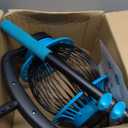 Tennis Ball Hopper for 120 Balls, Tennis Ball Basket with Removable Storage Bag, Wheeled Tennis Ball Cart for Serve Training, Portable Pickleball Baseball Hopper Basket