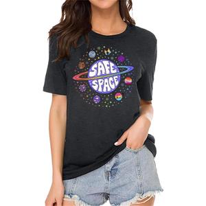 Safe Space Shirt for Women LGBTQ Shirts Pride Month T-shirt Rainbow Graphic Tees, XL Safe Space Shirt for Women LGBTQ Shirts Pride Month T-shirt Rainbow Graphic Tees, XL