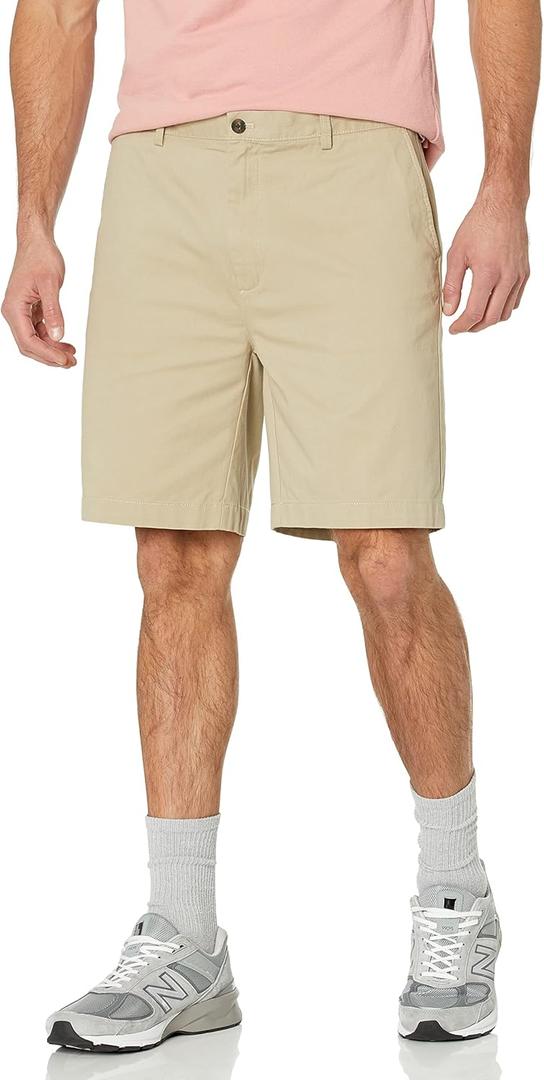 Amazon Essentials Men's Classic-Fit 9" Chino Shorts (Dark Taupe)