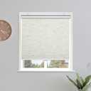 Sunoff Blackout Roller Shades Blinds Cordless for Windows Pull Down Room Darkening Door Blinds with Thermal Insulated Easy to Install for Living Room,Bedroom,Home,Office Linen Beige 23" W x 72" H