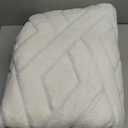 Flagover 5x7 Cream White Washable Area Rug for Bedroom Living Room, Modern Geometric Shag Non-Slip Rugs, Fluffy Plush Soft Memory Foam Carpet for Kids Girls Room Nursery Decor