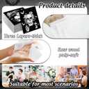 2 x 100Pcs Halloween Paper Napkin Skull Rose Crow Disposable Luncheon Napkin Double-Sided White Black Dinner Napkin for Home Party Table Decor