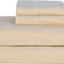 Celeste Home Ultra Soft Flannel Sheet Set with Pillowcase, Twin, Cloud Cream