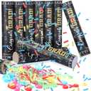 Honoson 10 Pack Graduation Confetti Streamer 2025 Upgrade Congrats Grad Hand Throw Streamer Confetti Popper Grad Party Favors for Graduation Party Decorations Class of 2025 Party Supplies