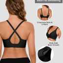 Wireless Bras for Women Bralettes - Womens Seamless Low Cut Deep V Bra No Underwire Padded Tshirt Bras (Black, S)