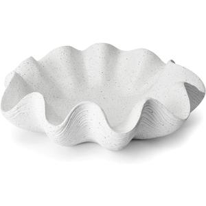 KEWOOL Scalloped Decorative Bowl Home Decor, 12.6" Shell Ruffle Fruit Bowl