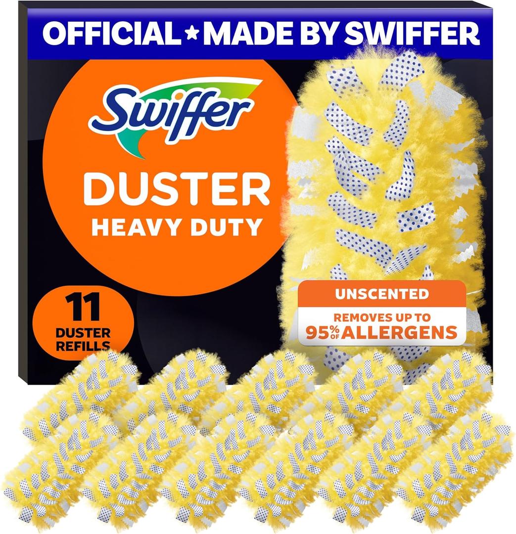 Swiffer Dusters Heavy Duty MultiSurface Duster Refills for Cleaning, Unscented, 11 Count
