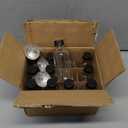 AOZITA 12 Pack, 2 oz Small Clear Glass Bottles w/Lid & 3 Funnels - 60ml Boston Shot Bottles for Health, Immunity, Potion, Wellness, Sample, Ginger, Juice - Mini Personal Care & Beauty Travel Bottle